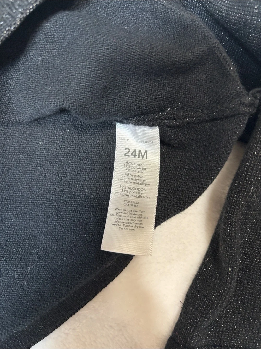 Carter's Black Sparkle Cropped Bolero Cardigan